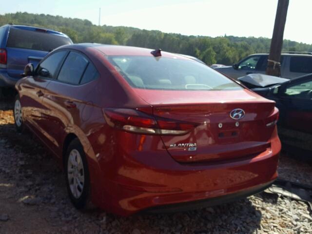 5NPD74LF0HH068429 - 2017 HYUNDAI ELANTRA SE RED photo 3