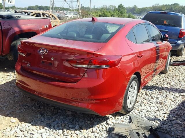 5NPD74LF0HH068429 - 2017 HYUNDAI ELANTRA SE RED photo 4