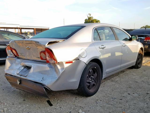 1G1ZC5E07AF200157 - 2010 CHEVROLET MALIBU 1LT SILVER photo 4