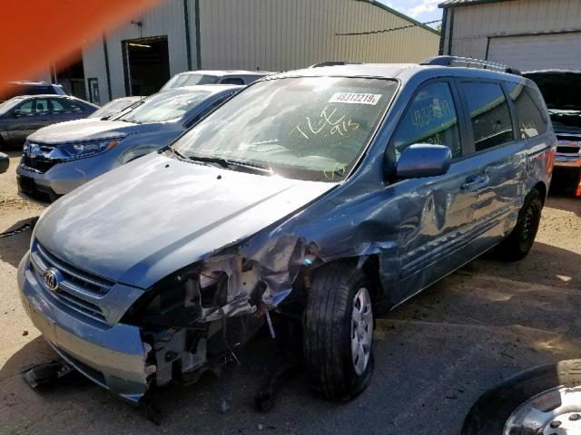 KNDMG4C35A6344481 - 2010 KIA SEDONA LX BLUE photo 2