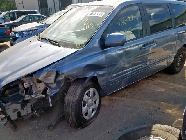 KNDMG4C35A6344481 - 2010 KIA SEDONA LX BLUE photo 9