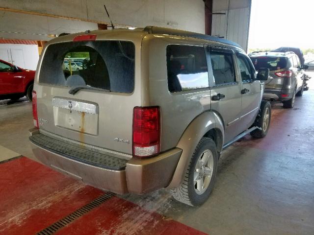 1D8GU58K97W720069 - 2007 DODGE NITRO SLT TAN photo 4