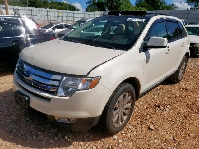 2FMDK38C28BA45359 - 2008 FORD EDGE SEL WHITE photo 2