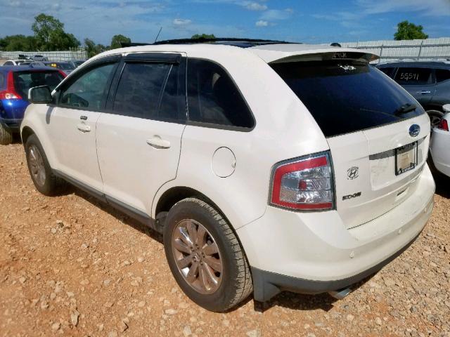 2FMDK38C28BA45359 - 2008 FORD EDGE SEL WHITE photo 3