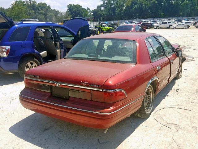 2MELM75W4VX720299 - 1997 MERCURY GRAND MARQ RED photo 4