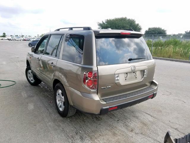 5FNYF28208B022371 - 2008 HONDA PILOT VP GOLD photo 3