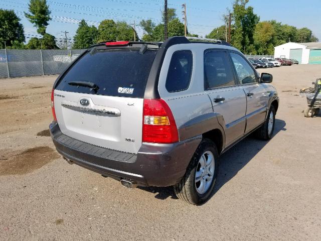 KNDJE723477446689 - 2007 KIA SPORTAGE E SILVER photo 4