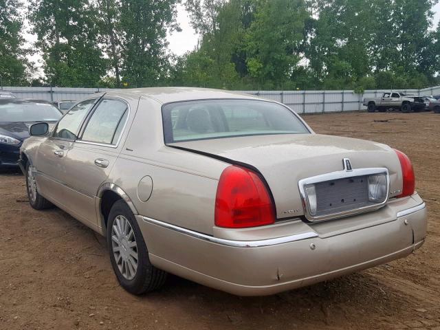 1LNHM81W55Y602020 - 2005 LINCOLN TOWN CAR S TAN photo 3