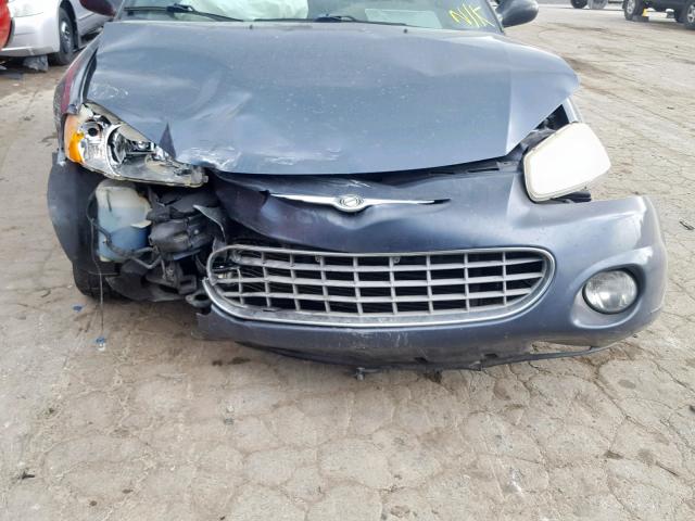 1C3EL55R92N317626 - 2002 CHRYSLER SEBRING LX BLUE photo 9