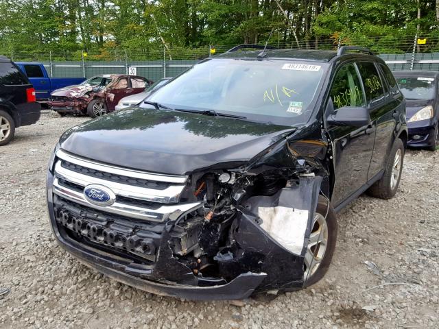 2FMDK4GC7EBB40406 - 2014 FORD EDGE SE BLACK photo 2