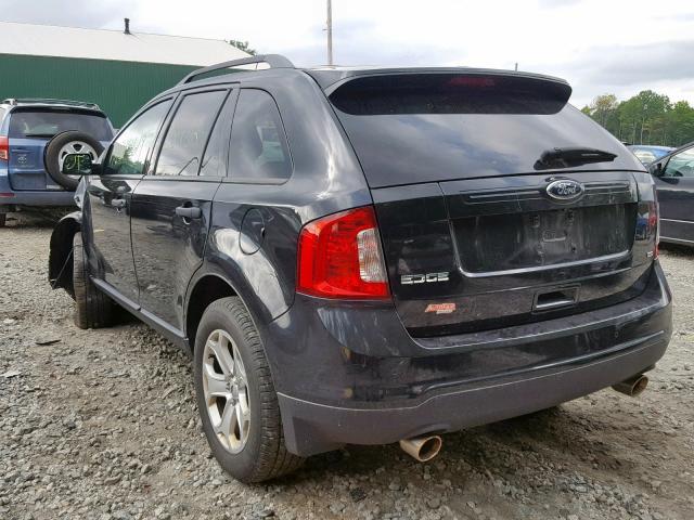 2FMDK4GC7EBB40406 - 2014 FORD EDGE SE BLACK photo 3