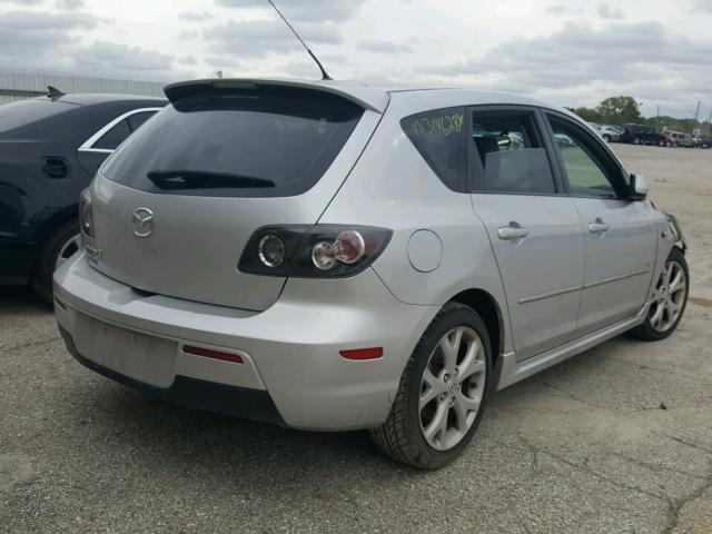 JM1BK343381836688 - 2008 MAZDA 3 HATCHBAC SILVER photo 4