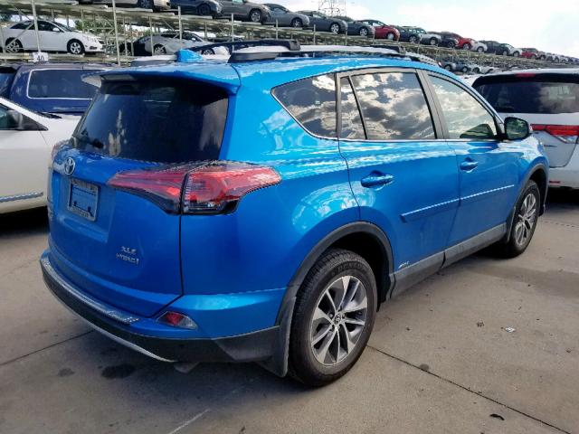 JTMRJREV9JD240560 - 2018 TOYOTA RAV4 HV LE BLUE photo 4