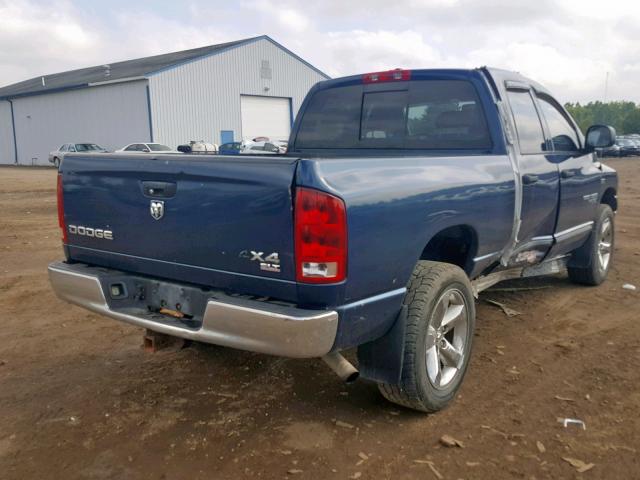 1D7HU182X6S650993 - 2006 DODGE RAM 1500 S BLUE photo 4