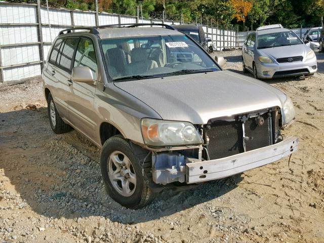 JTEDD21A540099229 - 2004 TOYOTA HIGHLANDER TAN photo 1