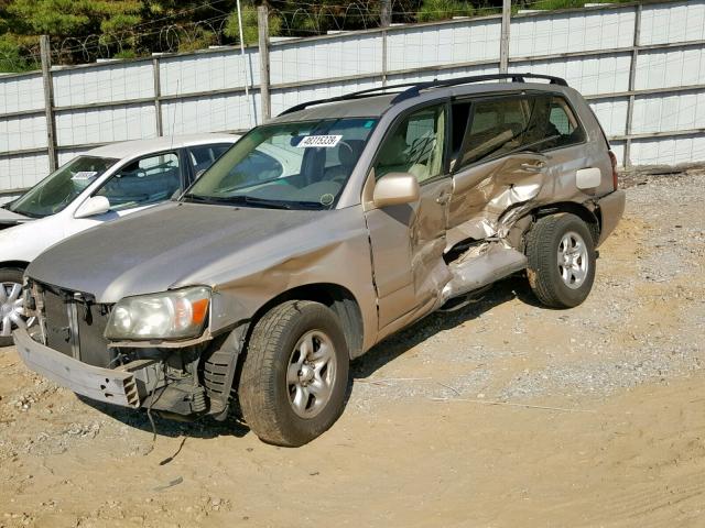 JTEDD21A540099229 - 2004 TOYOTA HIGHLANDER TAN photo 2