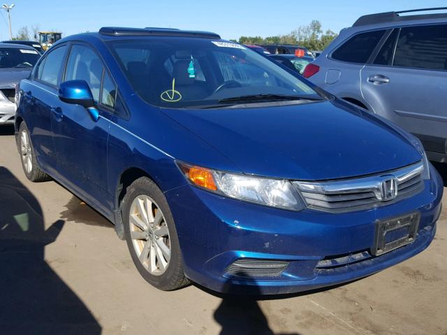 2HGFB2F96CH554845 - 2012 HONDA CIVIC EXL BLUE photo 1