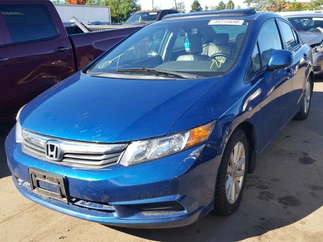 2HGFB2F96CH554845 - 2012 HONDA CIVIC EXL BLUE photo 2