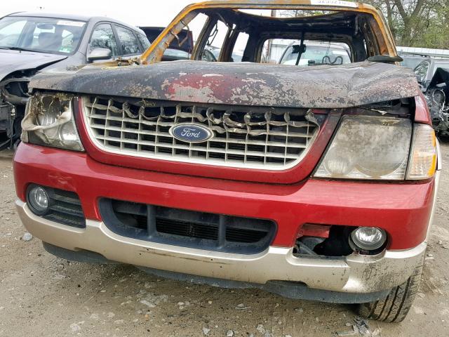 1FMDU64W95UA15440 - 2005 FORD EXPLORER E RED photo 10