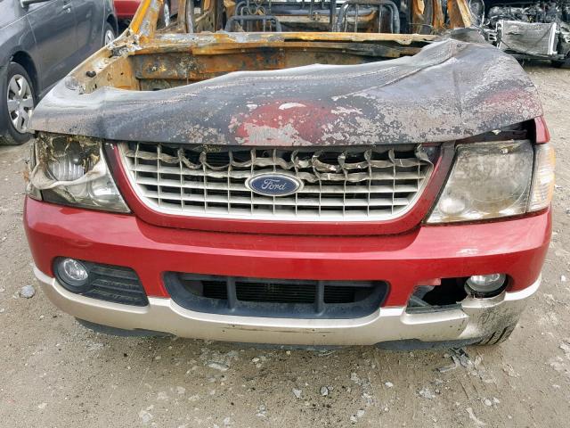 1FMDU64W95UA15440 - 2005 FORD EXPLORER E RED photo 7