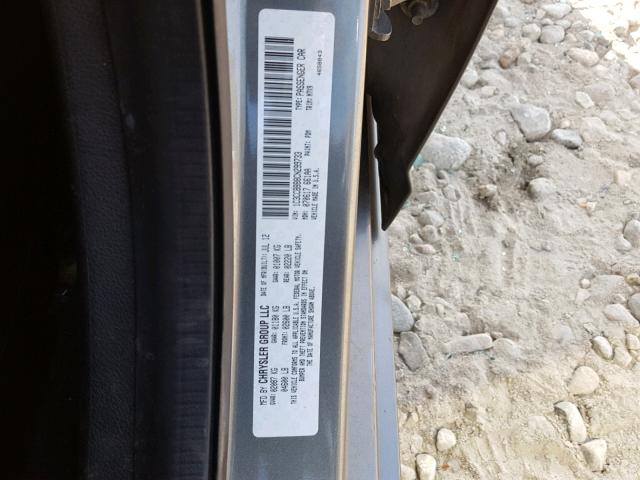 1C3CCBBB8CN299733 - 2012 CHRYSLER 200 TOURIN GRAY photo 10