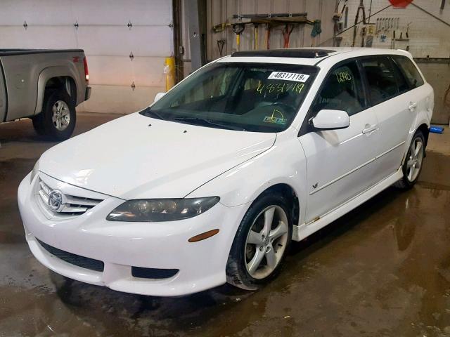 1YVHP82DX45N59927 - 2004 MAZDA 6 S WHITE photo 2