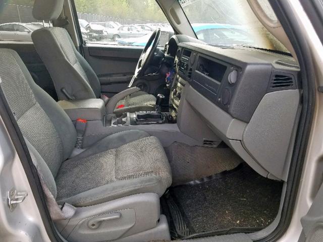 1J8HH48P67C691525 - 2007 JEEP COMMANDER ვერცხლისფერი ფოტო 5