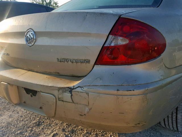 2G4WC532451322630 - 2005 BUICK LACROSSE C GOLD photo 9