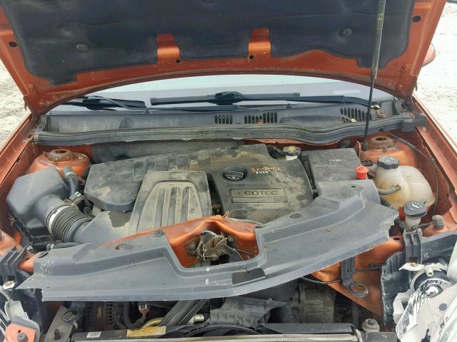 1G1AL15F277223813 - 2007 CHEVROLET COBALT LT ORANGE photo 7