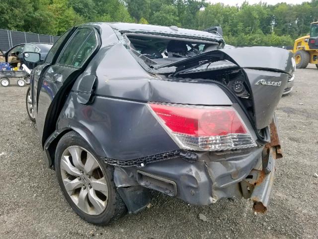 1HGCP26829A004478 - 2009 HONDA ACCORD EXL GRAY photo 3