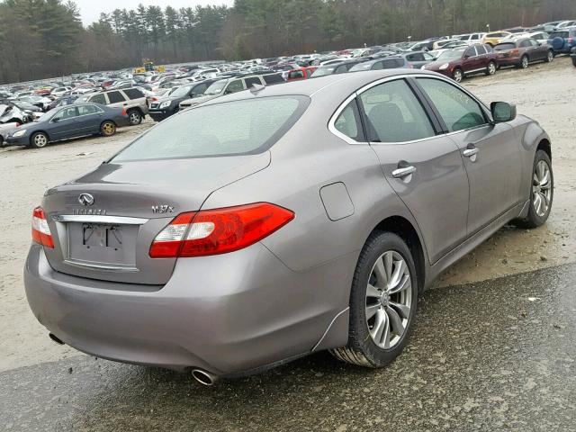 JN1BY1AR5BM376373 - 2011 INFINITI M37 X GRAY photo 4