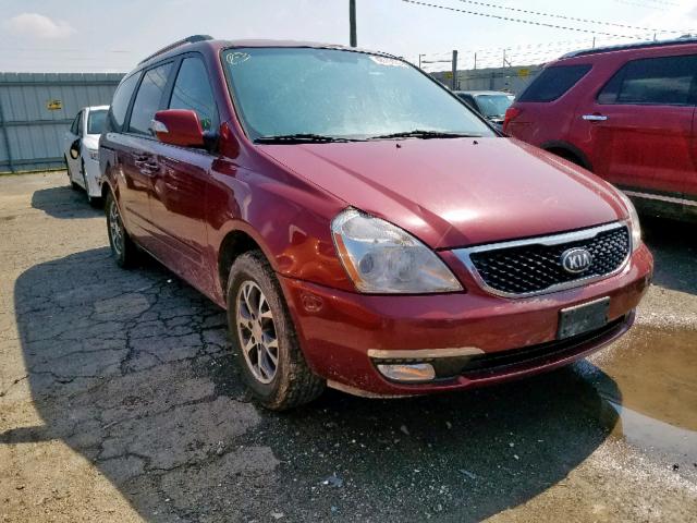 KNDMG4C71E6539082 - 2014 KIA SEDONA LX MAROON photo 1