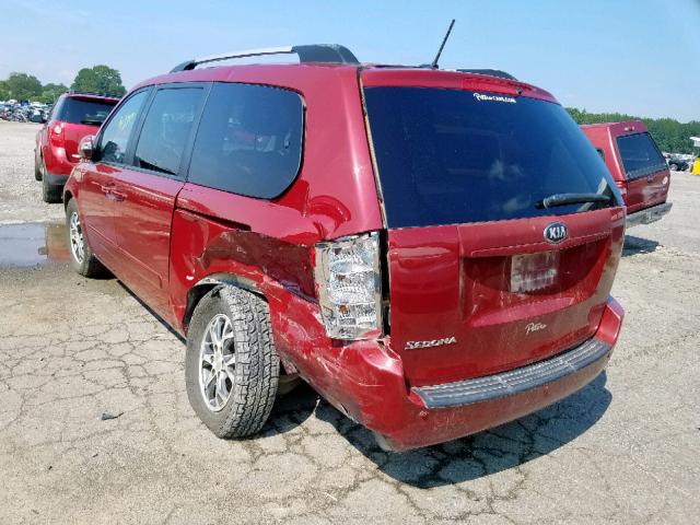 KNDMG4C71E6539082 - 2014 KIA SEDONA LX MAROON photo 3