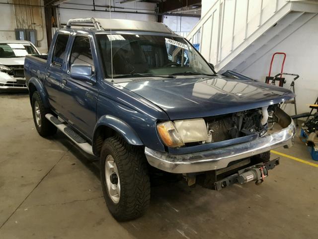 1N6ED27Y0YC412721 - 2000 NISSAN FRONTIER C BLUE photo 1