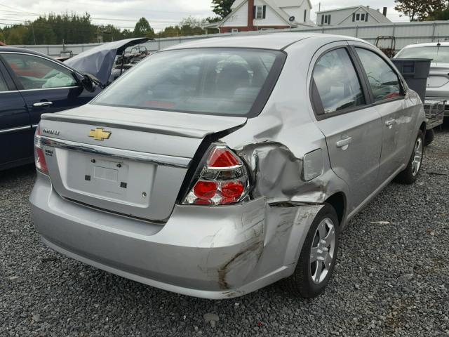KL1TD5DEXBB249599 - 2011 CHEVROLET AVEO LS SILVER photo 4