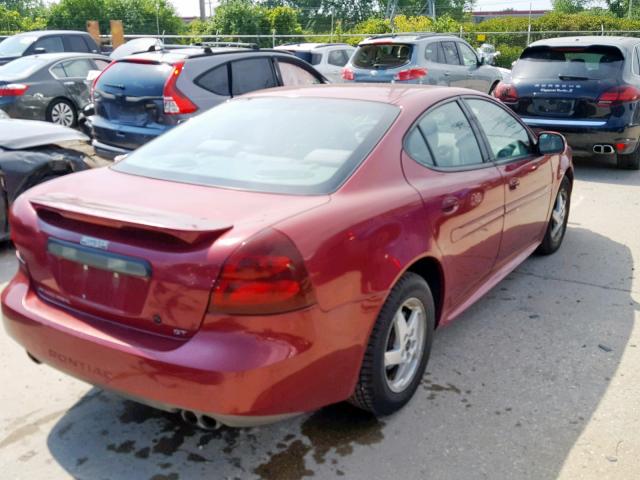2G2WP522641287215 - 2004 PONTIAC GRAND PRIX RED photo 4