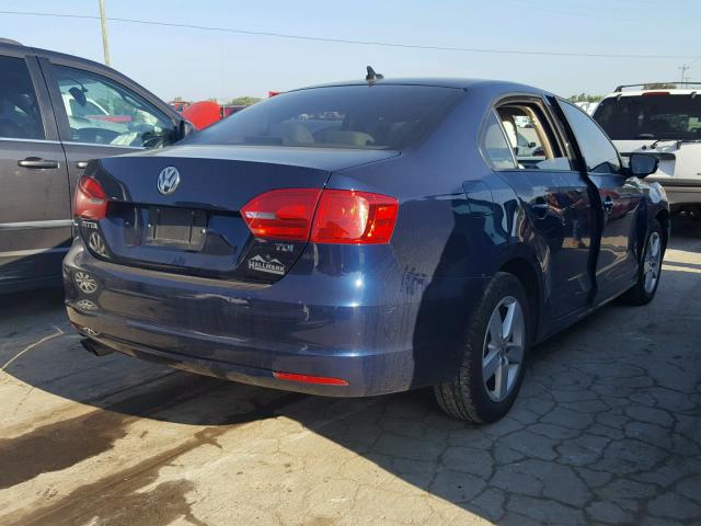 3VWLL7AJ1CM375964 - 2012 VOLKSWAGEN JETTA TDI BLUE photo 4