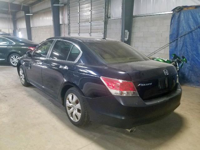 1HGCP36888A015490 - 2008 HONDA ACCORD EXL BLACK photo 3