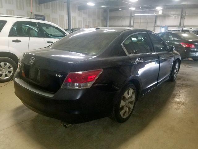 1HGCP36888A015490 - 2008 HONDA ACCORD EXL BLACK photo 4