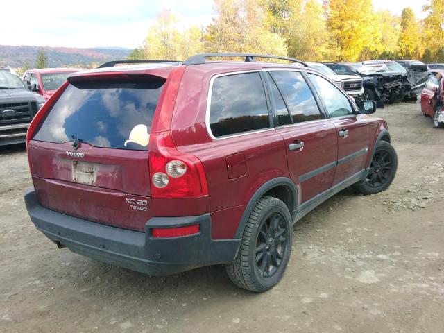 YV1CZ91H331011644 - 2003 VOLVO XC90 T6 RED photo 4