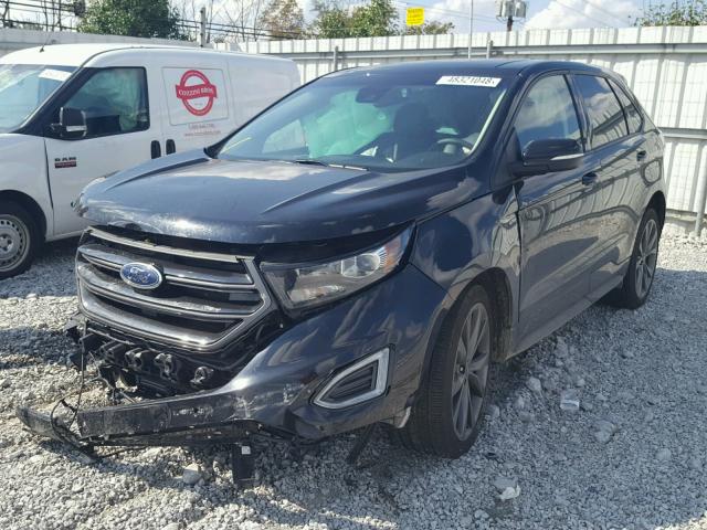 2FMPK4AP6JBB03785 - 2018 FORD EDGE SPORT BLACK photo 2