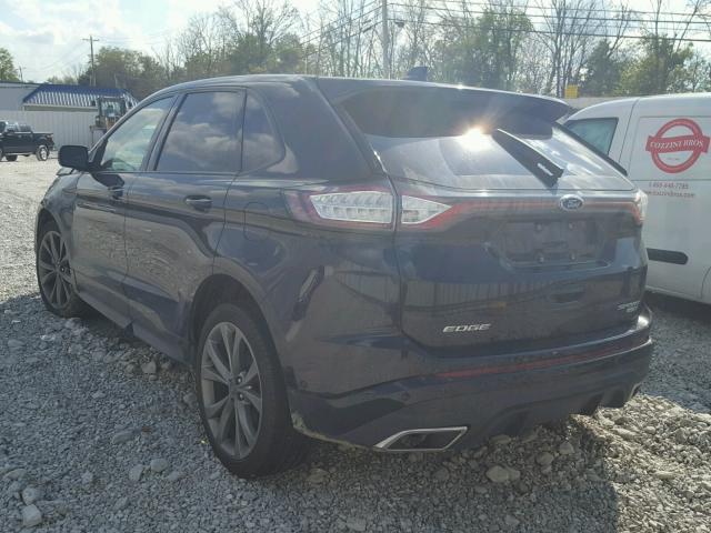 2FMPK4AP6JBB03785 - 2018 FORD EDGE SPORT BLACK photo 3