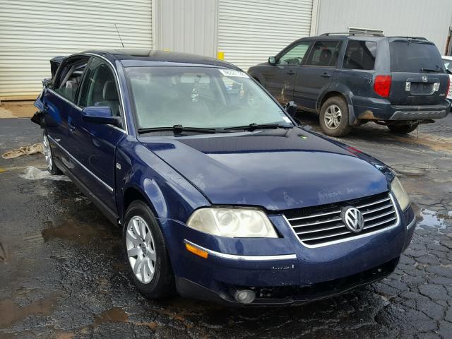 WVWPD63BX2P249306 - 2002 VOLKSWAGEN PASSAT GLS BLUE photo 1