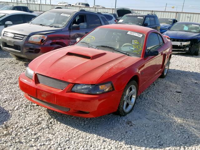 1FAFP42X63F445437 - 2003 FORD MUSTANG GT RED photo 2