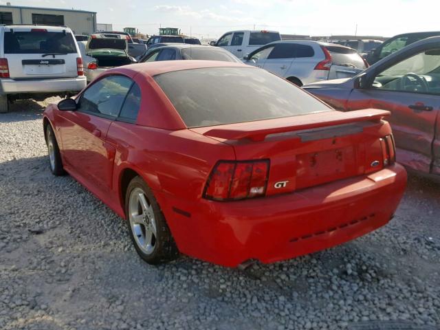 1FAFP42X63F445437 - 2003 FORD MUSTANG GT RED photo 3