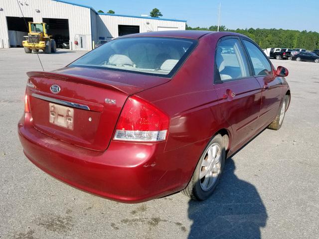 KNAFE121075380099 - 2007 KIA SPECTRA EX RED photo 4