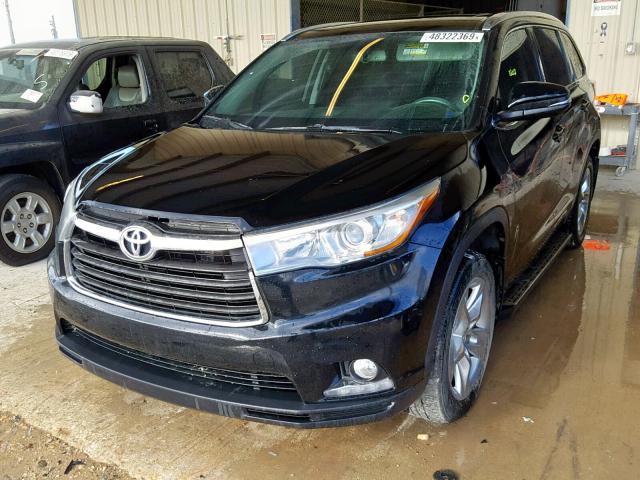 5TDYKRFH0FS075432 - 2015 TOYOTA HIGHLANDER BLACK photo 2