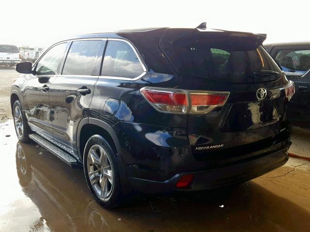 5TDYKRFH0FS075432 - 2015 TOYOTA HIGHLANDER BLACK photo 3