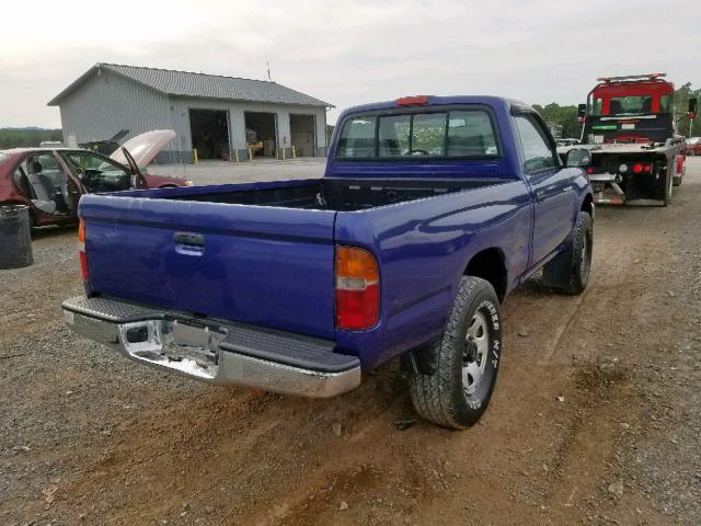 4TAPM62N7VZ267455 - 1997 TOYOTA TACOMA BLUE photo 4