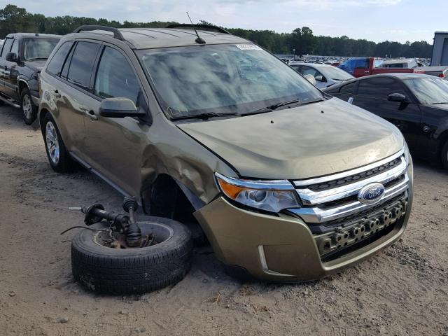 2FMDK4JC0DBA49033 - 2013 FORD EDGE SEL GREEN photo 1